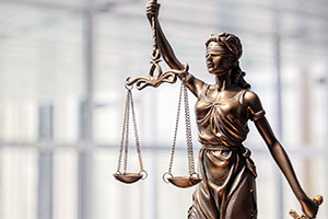 The scales of justice.